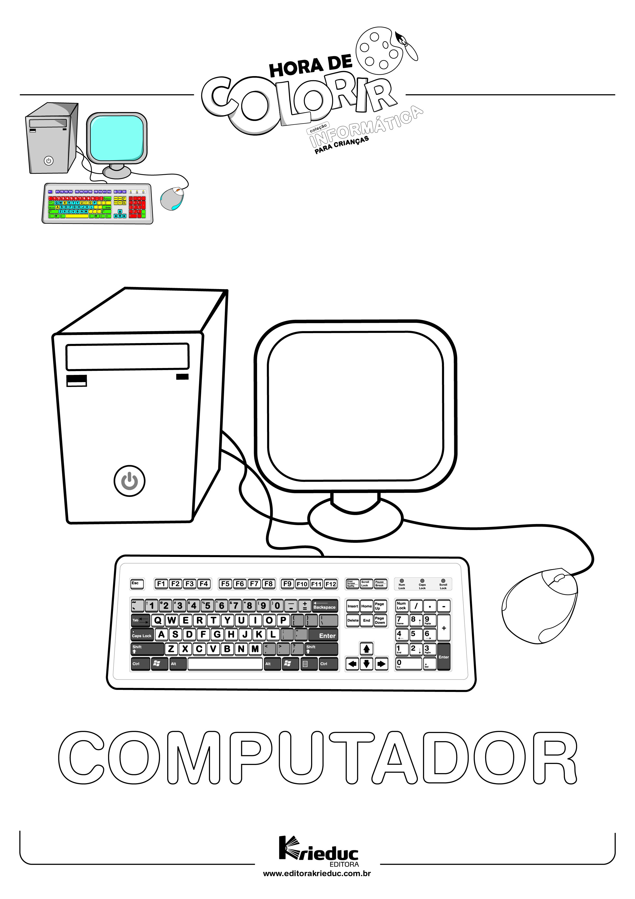 Atividade Para Imprimir de Ligar e Pintar Eletrônicos. Atividade